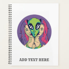 Agenda Cartoon pop Art Alienígena Girl - Embaixo da Pele