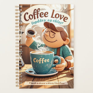 Agenda Cartoon quente cozinhando café café estilo de aman
