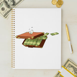 Agenda Cartoon Suitcase Cheio de Money Cash Bundles