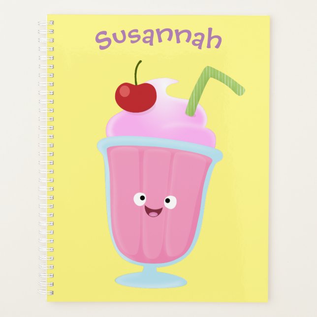 Agenda Cartoon sundae de sorvete de morango (Frente)
