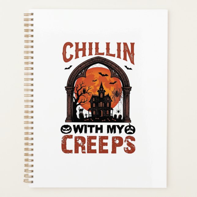 Agenda Casa Assombrada do Chillin Creeps Halloween Lua La (Frente)