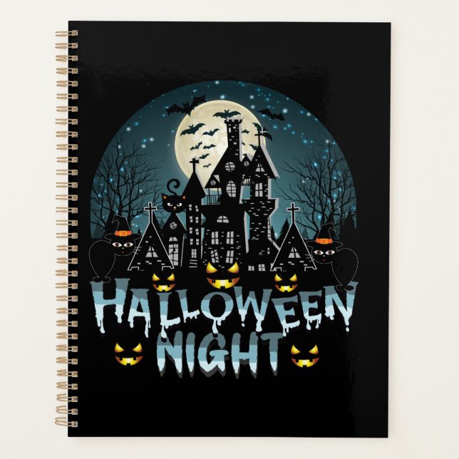 Agenda Casa Assombrada, Noite Assustadora do Halloween (Frente)