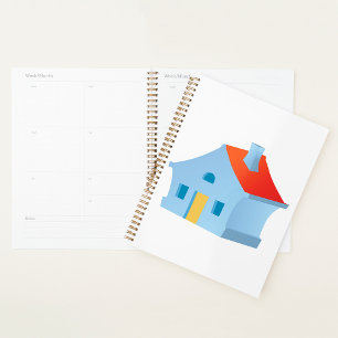 Agenda Casa de Desenho Animado Caprichosa Lar Colorido e
