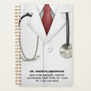 Agenda Casaco branco e livro de nomeação de médicos do