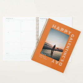 Agenda Casal de Colagem de Fotos Feliz Dia de Galentine