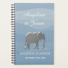 Agenda Casamento Azul com Dusty Watercolor