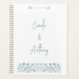 Agenda Casamento Blue Wildflower Boho