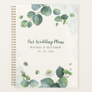 Agenda Casamento Botânico Elegante Eucalyptus Greenery