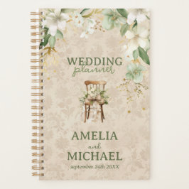 Agenda Casamento Botânico Floral Vintage Boho