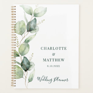 Agenda Casamento com Eucalipto em Aquarela