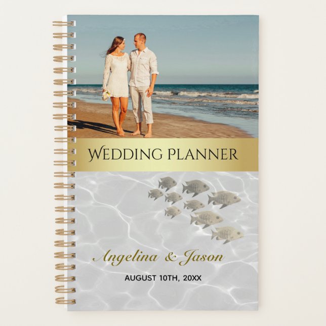 Agenda Casamento com Foto de Praia (Frente)