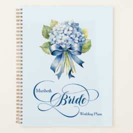 Agenda Casamento da Noiva do Buquê Hydrangea Azul
