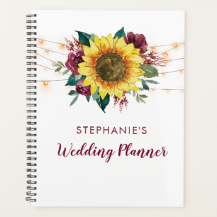 Agenda Casamento das Luzes Florais de Sunflower
