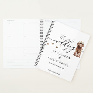 Agenda Casamento de Amor com Cachorro Marrom Cavapoo