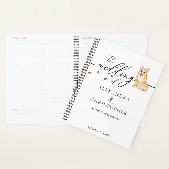 Agenda Casamento de amor de cachorro Corgi (Exibição)