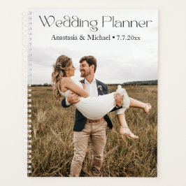 Agenda casamento de fotos mínimas com script de na moda m