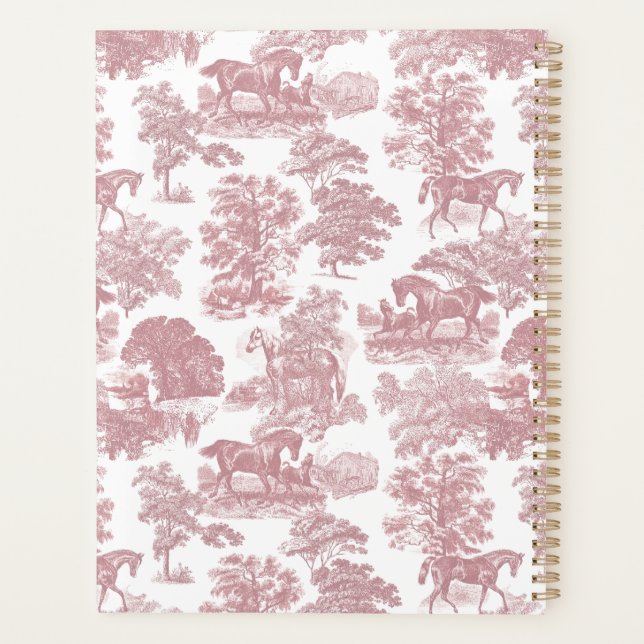 Agenda Casamento de Horros Rosa-Rosa-Rosa-Picante Elegant (Verso)