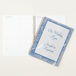 Agenda Casamento de Mármore Azul e Cinza
