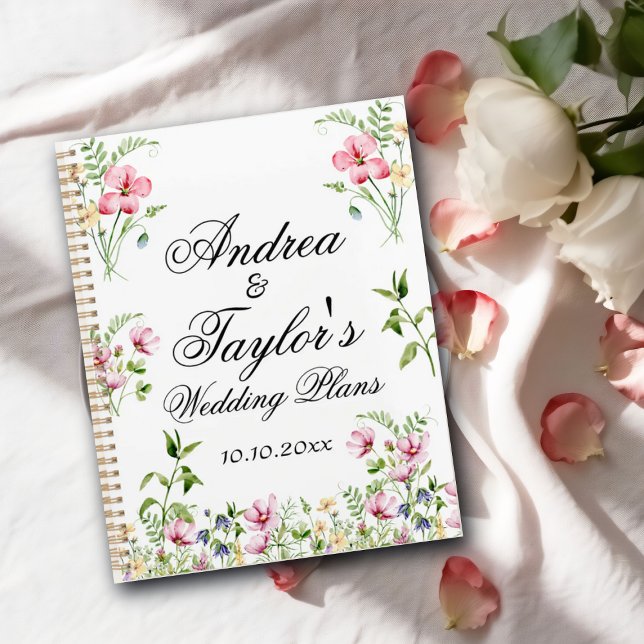 Agenda Casamento de Watercolor Wildflower (Criador carregado)