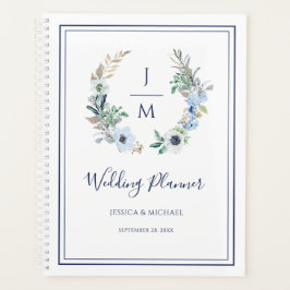 Agenda Casamento de Wreath Floral Monograma