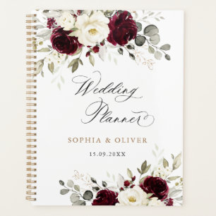 Agenda Casamento Dourado da Floresta Branca Floral
