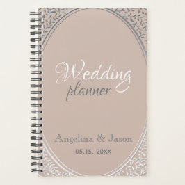Agenda Casamento Elegante em Rosa Poeirento