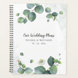 Agenda Casamento Elegante Eucalyptus Greenery
