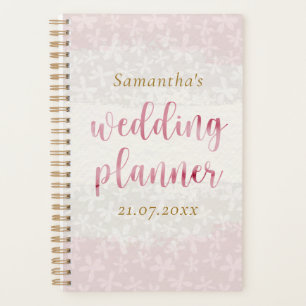 Agenda casamento floral Blush Pink Watercolor