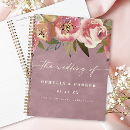 Agenda Casamento Floral Cor-de-Rosa Ophelia Cottagecore D