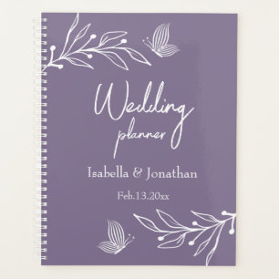 Agenda Casamento floral romântico elegante