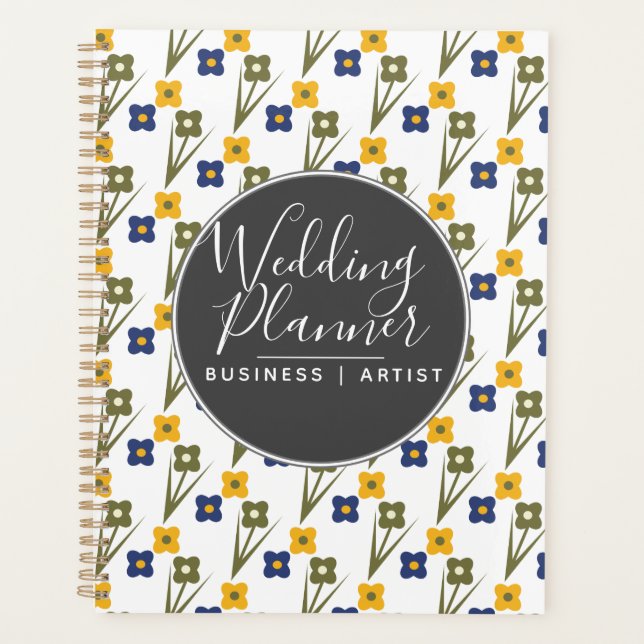 Agenda Casamento Floral Simples Moderno (Frente)