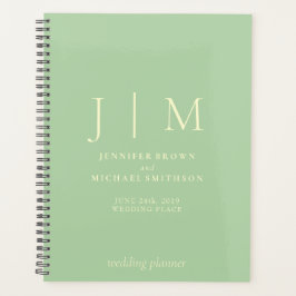 Agenda Casamento Formal Simples Diurno Pistache e Creme