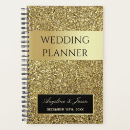 Agenda Casamento Glitter Dourado