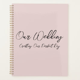 Agenda Casamento Minimalista em Rosa Poeirento