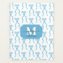 Agenda Casamento Monogramado com Arco de Aguarela Azul Ch