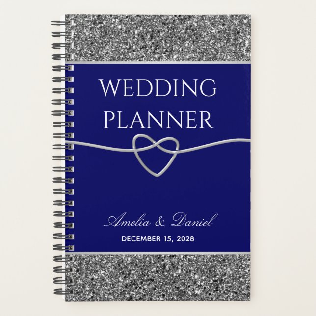 Agenda Casamento no inverno Azul Real (Frente)