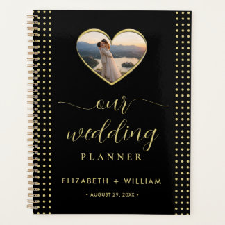 Agenda Casamento personalizado com bolinhas douradas e pr