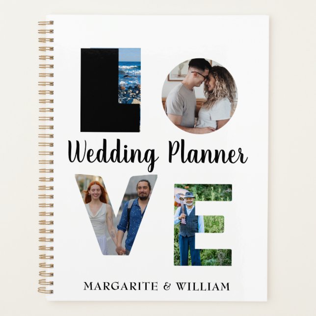 Agenda Casamento Personalizado Com Data De 4 Imagens (Frente)