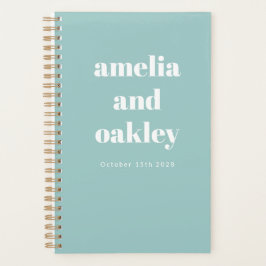 Agenda Casamento Personalizado De Azul Azul Aqua Azul E M