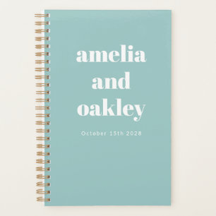 Agenda Casamento Personalizado De Azul Azul Aqua Azul E M