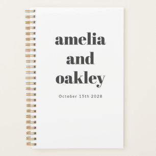 Agenda Casamento Personalizado De Retrô Branco Negro Mini