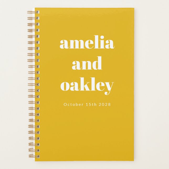 Agenda Casamento Personalizado De Vermelhos Amarelo De Ve (Frente)
