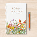 Agenda Casamento Personalizado País das Flores Selvagens<br><div class="desc">Coloridos Flores Selvagens País Personalizado Planejador de Casamento Bride-a-Ser-Casado apresenta flores bonito do país em laranja,  amarelo,  roxo e rosa em um fundo branco com seu nome personalizado. Personalize editando o texto nas caixas de texto fornecidas. Projetado para você por ©Evco Studio www.zazzle.com/store/evcostudio</div>