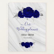 casamento real do mármore floral azul-prata
