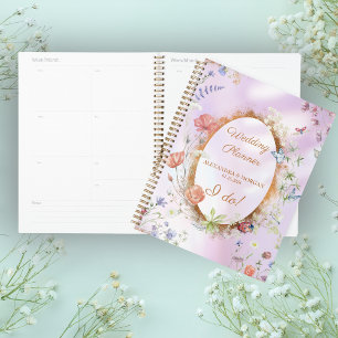 Agenda Casamento Rosa De Flor Selvagem Whimsical