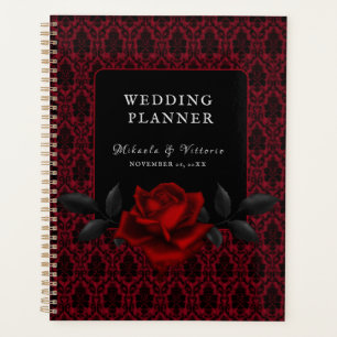 Agenda Casamento Rosa Gótico Escuro