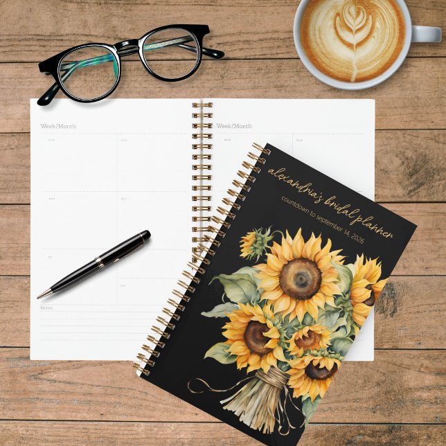 Agenda Casamento Rustic Country Sunflower (Criador carregado)