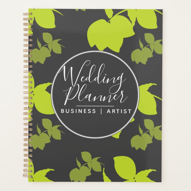 Agenda Casamento Silohuette de Limão Moderno (Frente)