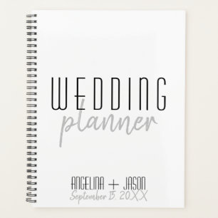 Agenda Casamento Simples Preto e Branco