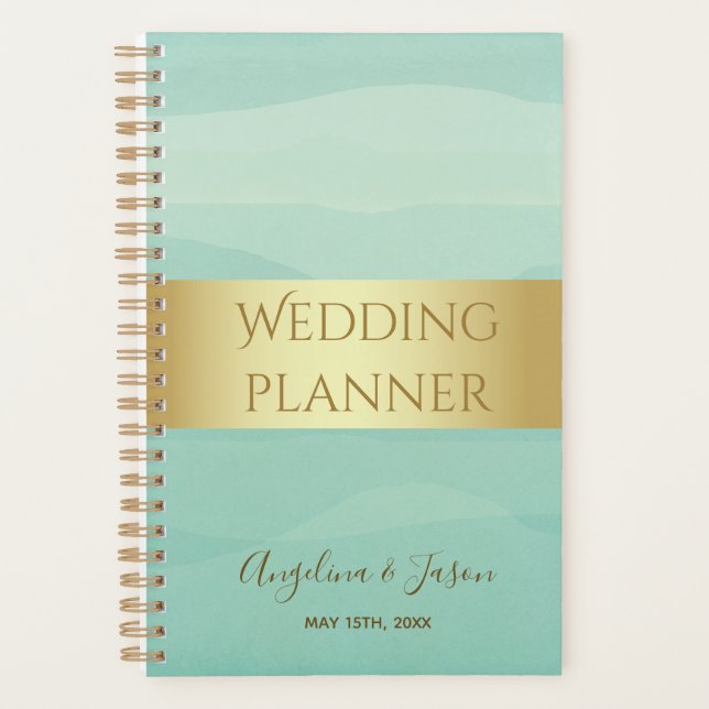 Agenda Casamento Verde Simples (Frente)